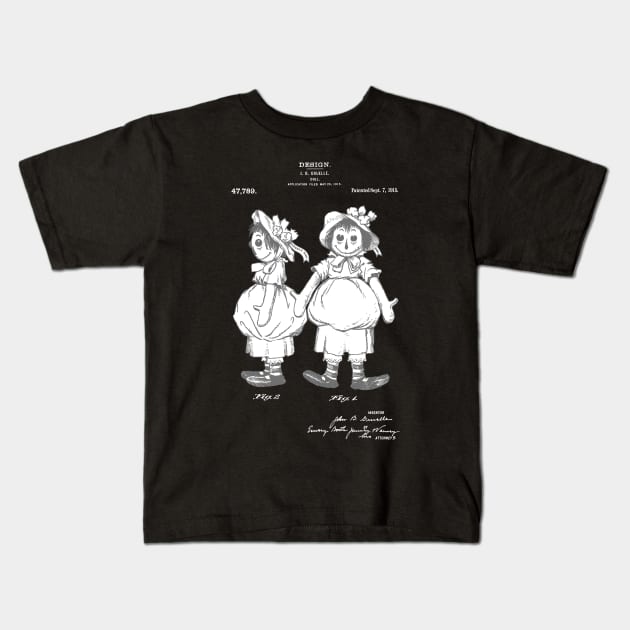 Raggedy Ann Doll Patent. Real Annabelle haunted or possessed doll - PBpng Kids T-Shirt by SPJE Illustration Photography